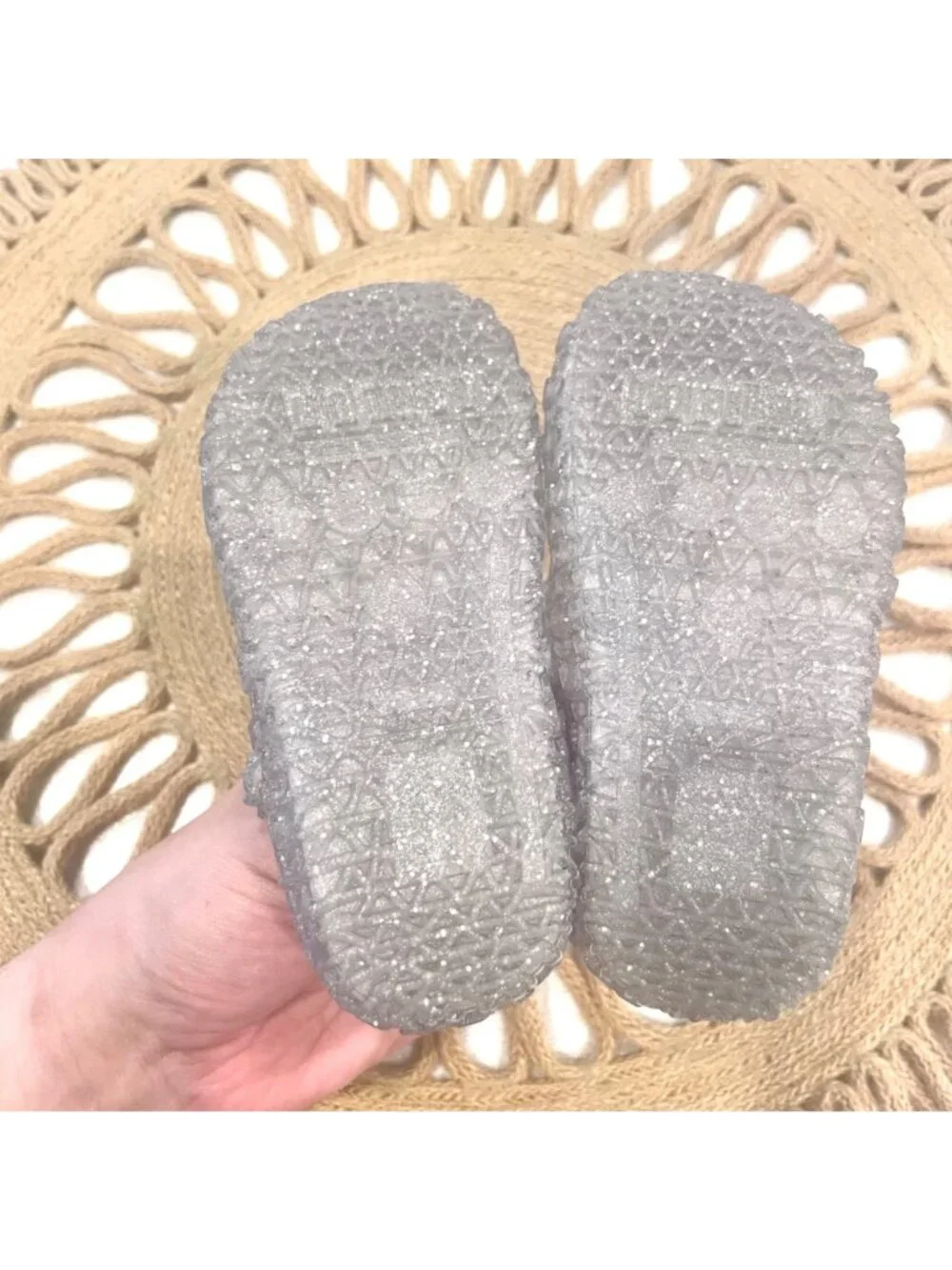 Mini Melissa x Campana Glitter Clear Ballerina Flats Size 7C